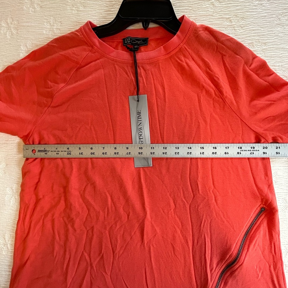 NWT Diane Gilman Top short sleeve orange size L - Picture 7 of 11